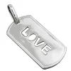 Anhänger Love aus 925 Silber, glänzend, rhodiniert, 32x16mm, Damen