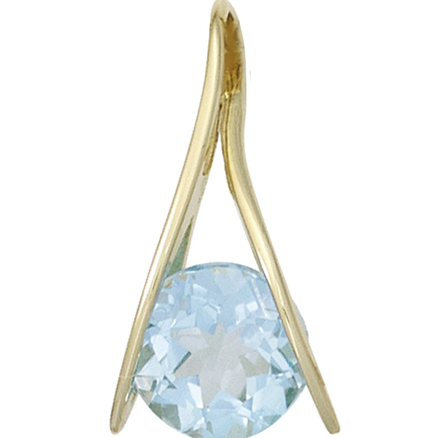 Anhänger mit Blautopas Topas himmelblau hellblau 375 Gold Gelbgold Damen