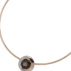 Anhänger mit 3 Diamanten 0.015Ct Brillanten & Rauchquarz braun 585 Gold Rotgold