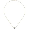 Anhänger mit Kette 42cm graue Tahiti-Perle & Diamant 0.08Ct & 585 Gold