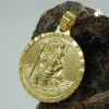 Anhänger 17mm Halsschmuck Christophorus 375 Gold Gelbgold