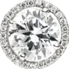 Anhänger 10,6mm Kreis aus weißen Zirkonia, 333 Gold Weißgold Goldanhänger Damen
