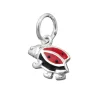 Anhänger 8mm Silberanhänger Marienkäfer schwarz rot 925 Silber Kinder