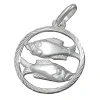 Anhänger 15mm Silberanhänger Sternzeichen Fische 925 Echtsilber für Damen