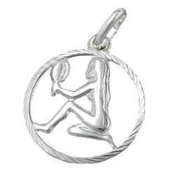 Anhänger 15mm Silberanhänger Sternzeichen Jungfrau 925 Silber Damen