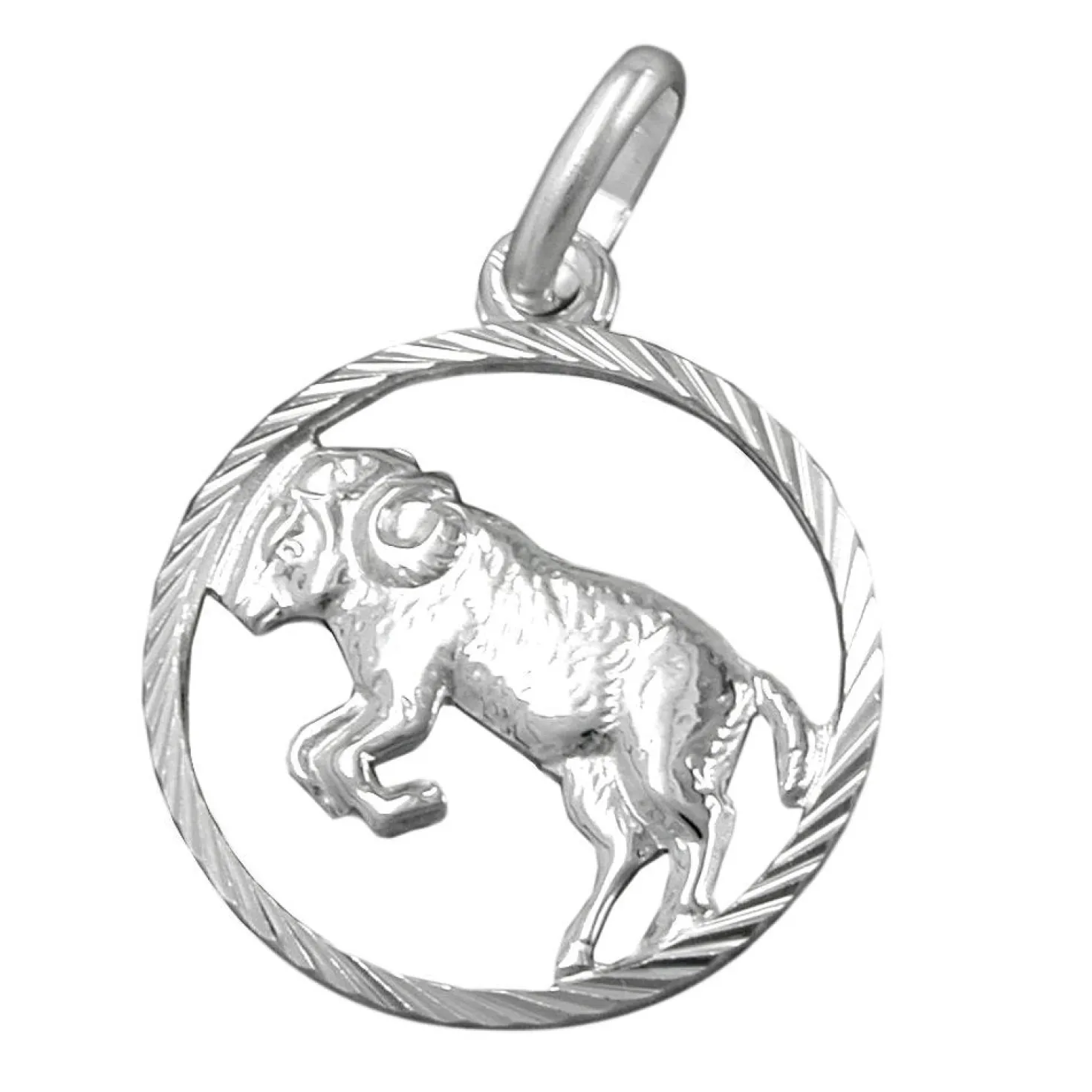 Anhänger 15mm Silberanhänger Sternzeichen Widder 925 Echtsilber für Damen
