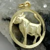 Anhänger 15mm Sternzeichen Stier aus 375 Gold Gelbgold Goldanhänger