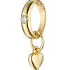 Anhänger 2,7mm Taufanhänger Taufring mit Herzchen Zirkonia 333 Gold Gelbgold