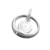 Anhänger 12mm Taufring Geburtsuhr aus echtem 925 Sterlingsilber für Kinder