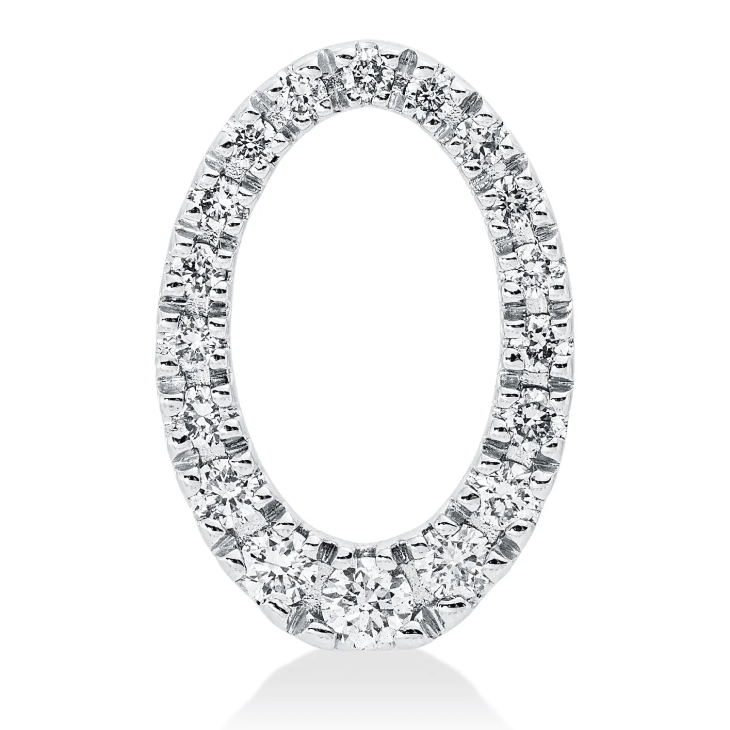Anhänger Oval aus 585 Gold Weißgold 18 Brillanten 0,36ct W-SI 16,2x11mm