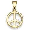 Anhänger Peace Frieden 16,5x10mm aus 585 Gold Gelbgold glänzend