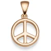 Anhänger Peace Frieden 16,5x10mm aus 585 Gold Rotgold glänzend
