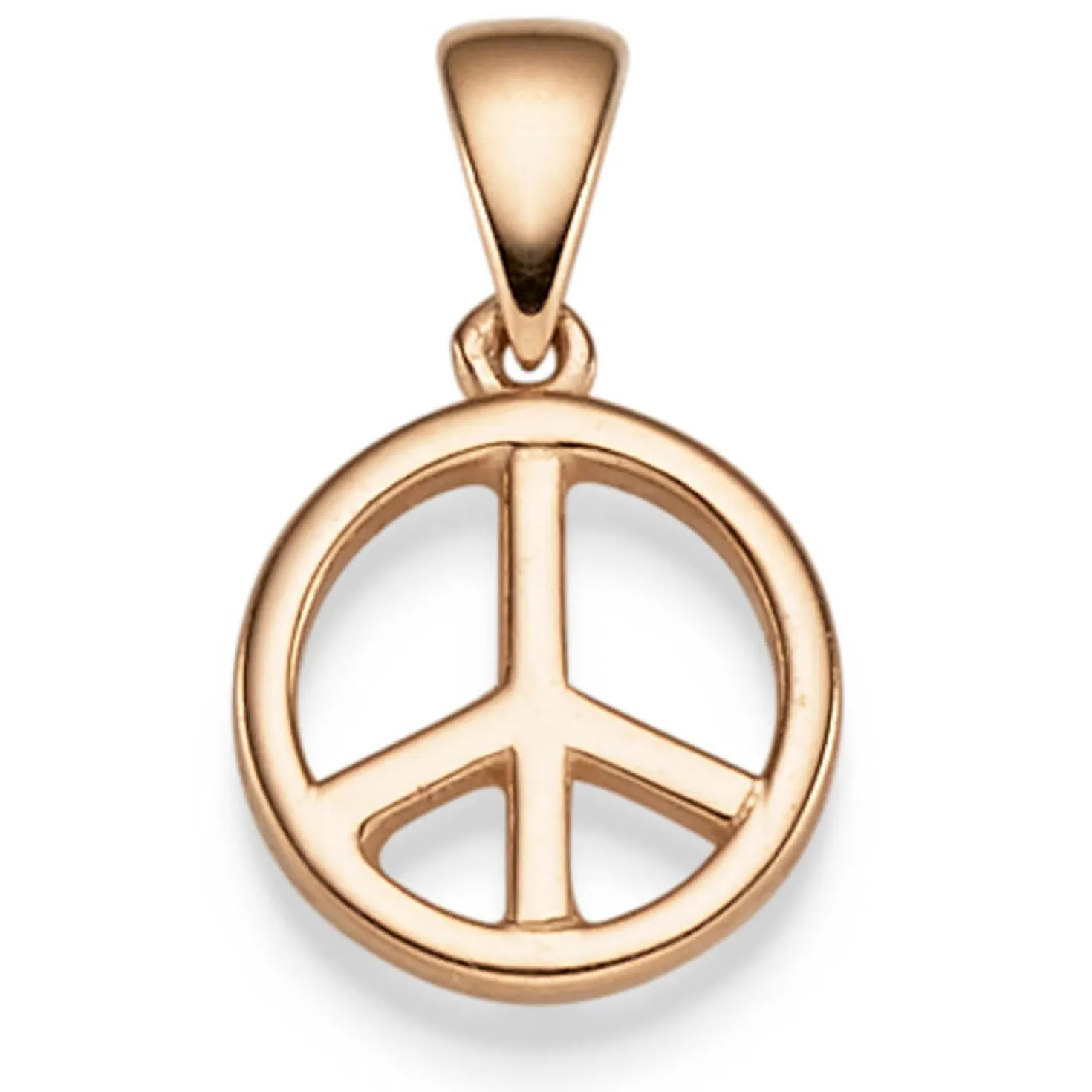 Anhänger Peace Frieden 16,5x10mm aus 585 Gold Rotgold glänzend