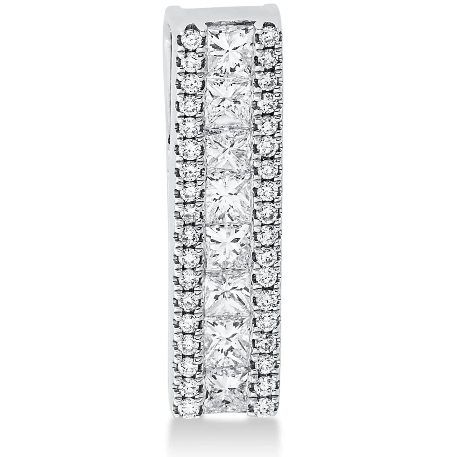 Anhänger Rechteck aus 750 Gold Weißgold 44 Diamanten 0,69ct 19,2x5mm