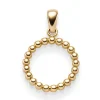 Anhänger Ring Kreis aus Kügelchen 585 Gold Gelbgold 19,5x13mm schlicht glänzend