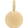 Anhänger rund aus 375 Gold Gelbgold mit Chalcedon rosa 21,7x13mm