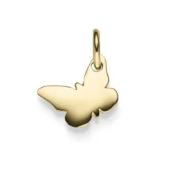 Anhänger Schmetterling Silhouette 15x12mm 585 Gold Gelbgold glänzend schlicht