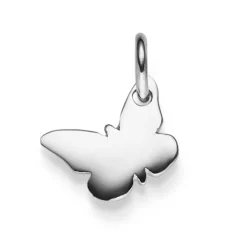 Anhänger Schmetterling Silhouette 15x12mm 585 Gold Weißgold glänzend schlicht