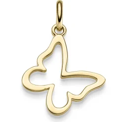 Anhänger Schmetterling 19x27mm Silhouette 585 Gold Gelbgold schlciht glänzend