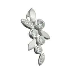 Anhänger Ästchen 23x11mm mit Zirkonia weiß 925 Silber Sterlingsilber