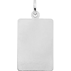 Anhänger Sternzeichen Jungfrau aus 925 Silber mattiert rechteckig 20,8x12,1mm