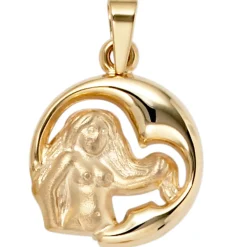 Anhänger Sternzeichen Jungfrau 375 Gold Gelbgold teilmattiert Horoskop