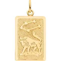 Anhänger Sternzeichen Stier 333 Gold Gelbgold mattiert rechteckig 20,8x12,1mm