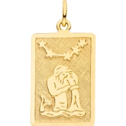 Anhänger Sternzeichen Wassermann 333 Gold Gelbgold matt rechteckig 20,8x12,1mm