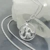 Anhänger Sternzeichen Wassermann mit 1,4mm Flachpanzer-Kette aus 925 Silber 45cm