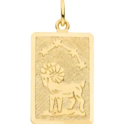 Anhänger Sternzeichen Widder 333 Gold Gelbgold mattiert rechteckig 20,8x12,1mm