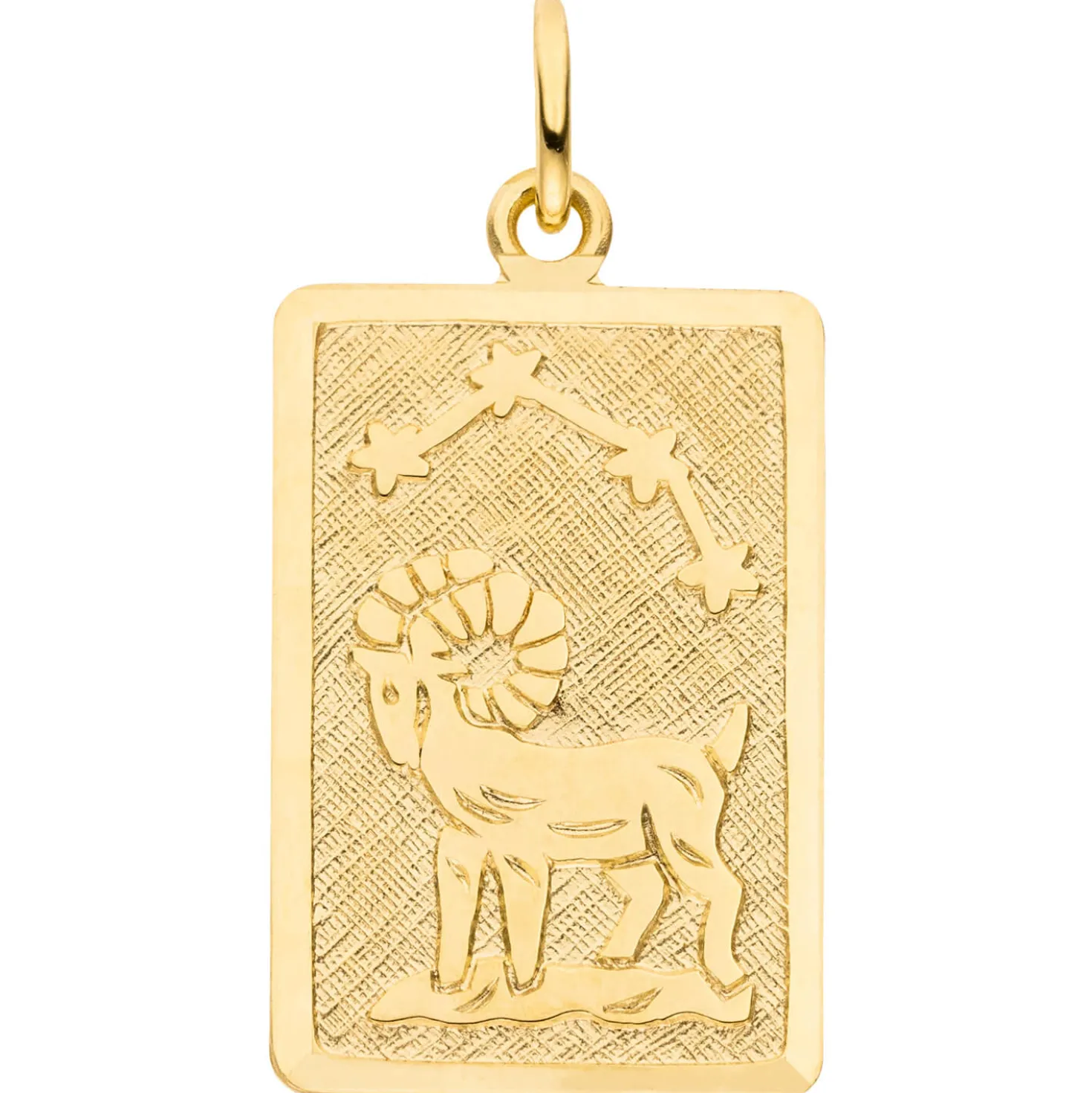 Anhänger Sternzeichen Widder 333 Gold Gelbgold mattiert rechteckig 20,8x12,1mm