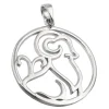 Anhänger Sternzeichen Widder 21mm aus 925 Silber rhodiniert glänzend