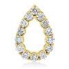 Anhänger Tropfen aus 585 Gold Gelbgold 14 Brillanten 0,7ct W-SI 16x11,2mm
