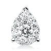 Anhänger Tropfen aus 750 Weißgold 12 Brillanten 0,38ct F-VSI 9,1x6,7mm