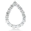 Anhänger Tropfen aus 750 Weißgold 15 Brillanten 0,75ct TW-SI 17,5x13,1mm