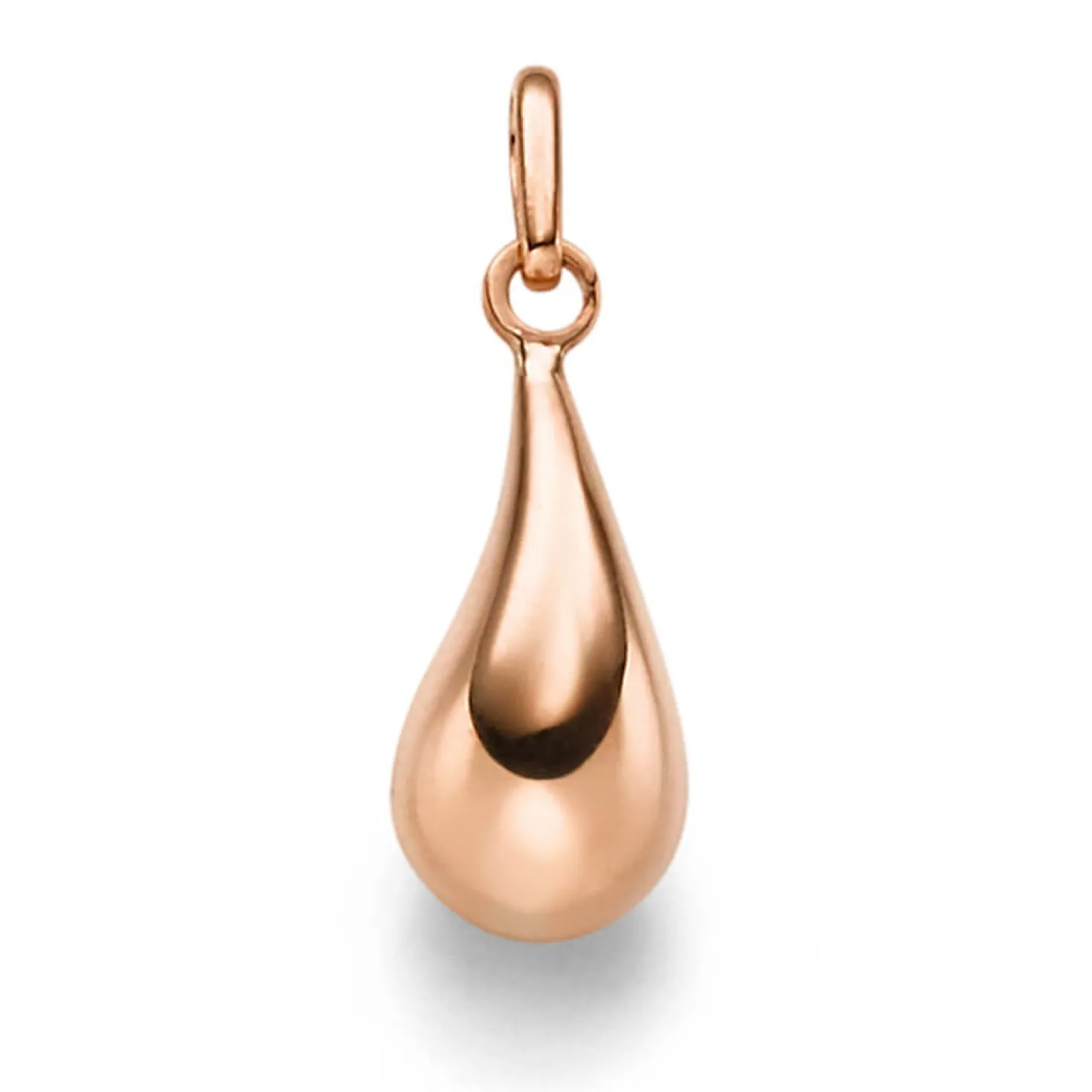 Anhänger Tropfen 19,5x6,6mm aus 585 Gold Rotgold glänzend schlicht