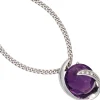 Anhänger 11,5x15,6mm Amethyst lila & Diamanten 0.02Ct W/P1 585 Gold Weißgold