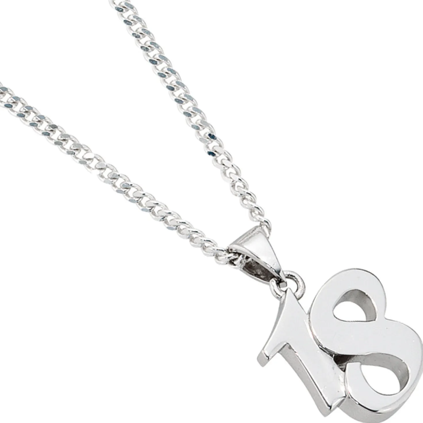 Anhänger 12,6x15,3mm 18 aus echtem 925 Silber massiv rhodiniert Damen