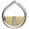 Anhänger 14,3x16,3mm aus 585 Gelbgold & Weißgold mit 4 Brillanten 0,02ct