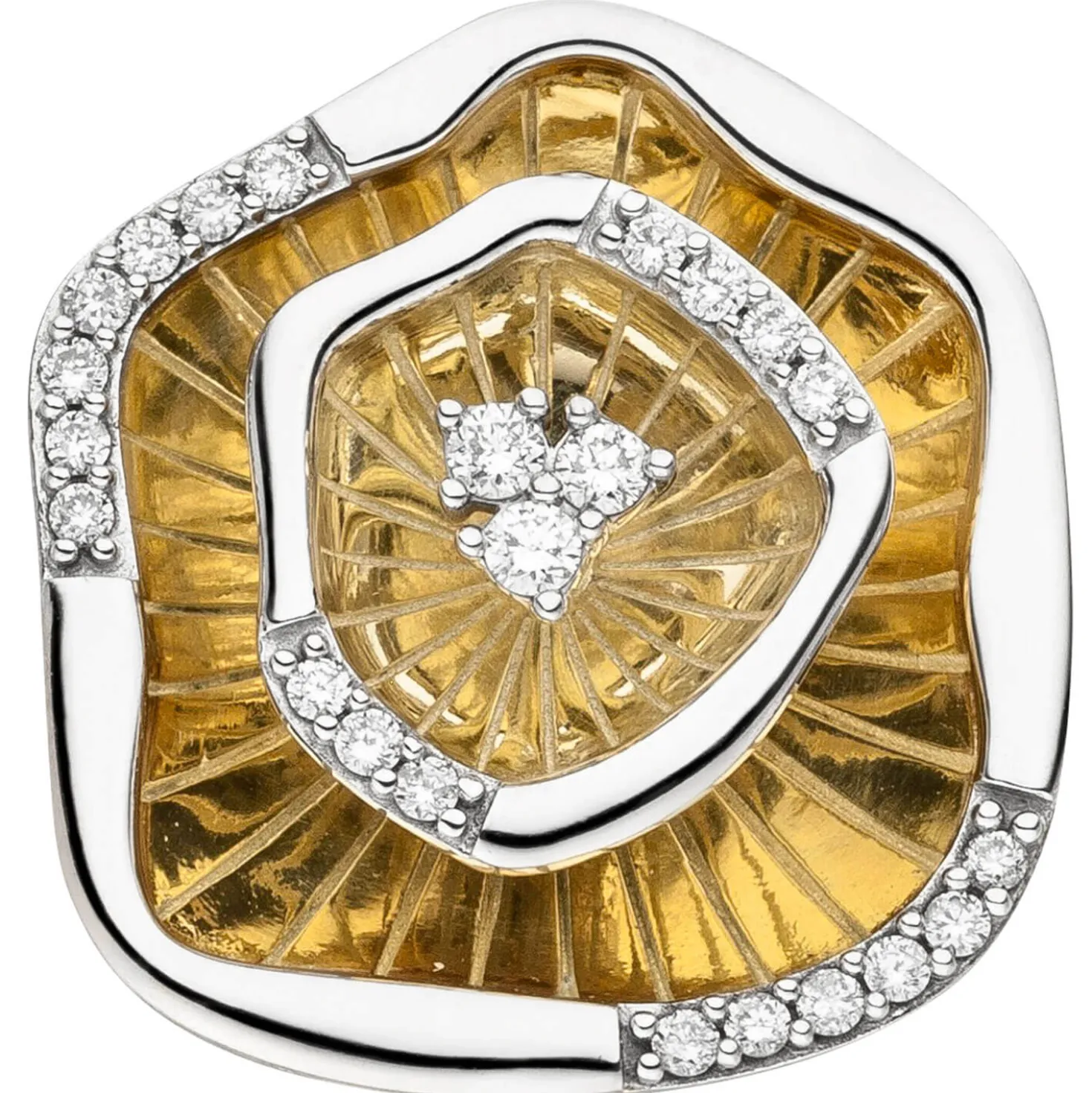 Anhänger 16,9x18,5mm aus 585 Gold Gelbgold mit 23 Diamanten 0,15 Ct
