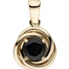 Anhänger 11,7x14,2mm aus 333 Gold Gelbgold mit Edelstein Granat wein-rot Damen