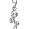 Anhänger 5,6x13,8mm aus 925 Silber mit 4 Zirkonia Silberanhänger Zick-Zack