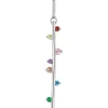 Anhänger 5,6x32mm aus 925 Silber Stäbchen mit 7 Zirkonia multicolor bunt