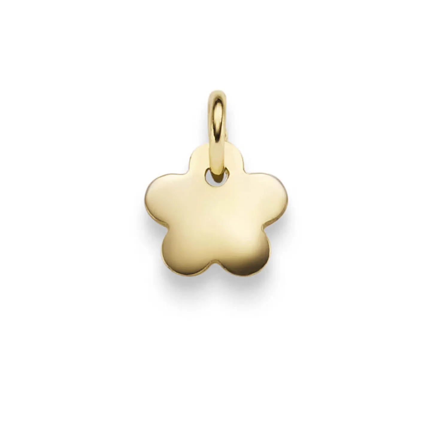 Anhänger 9,5x13mm Blume Blümchen aus 585 Gold Gelbgold flach glänzend