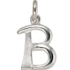 Anhänger 9,9x15,3mm Buchstabe B aus 925 Silber glänzend teilmattiert Unisex