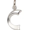 Anhänger 8,3x15,6mm Buchstabe C aus 925 Silber glänzend teilmattiert Unisex