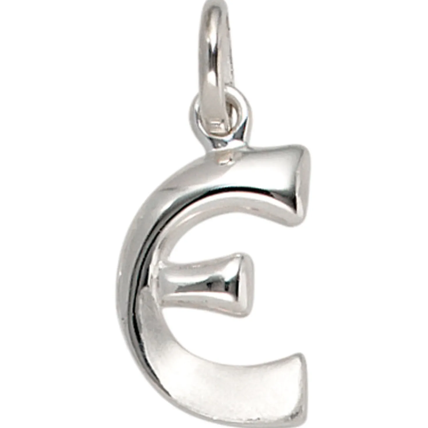 Anhänger 8,2x14,9mm Buchstabe E aus 925 Silber glänzend teilmattiert Unisex