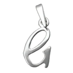 Anhänger 13x8mm Buchstabe G aus 925 Silber Sterlingsilber Damen Silberanhänger