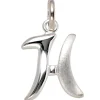 Anhänger 11,4x15,4mm Buchstabe H aus 925 Silber glänzend teilmattiert Unisex