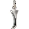 Anhänger 5,2x15,5mm Buchstabe I aus 925 Silber glänzend teilmattiert Unisex